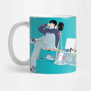 Aestetic ilustration boy Mug